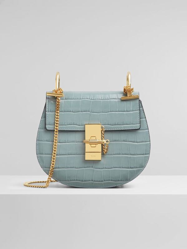 Chloé Bandolera Mujer Drew Azules Suede JHNL52394